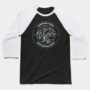 Camping life, camping vintage, be adventurous apparel Baseball T-Shirt